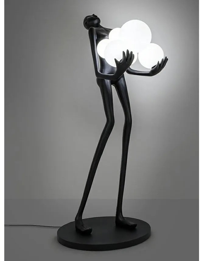 Lampa de podea decorativa cu design original Woman negru