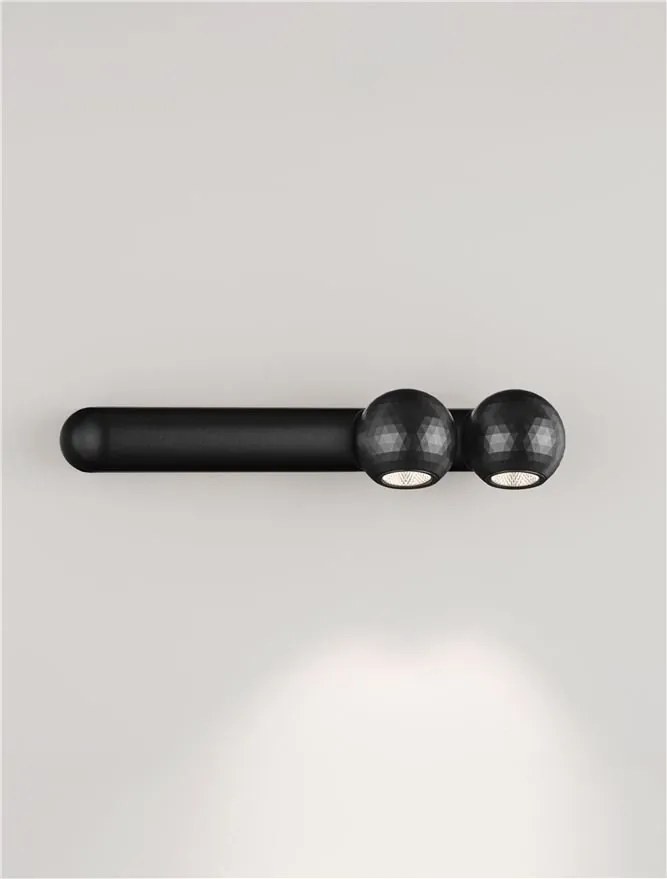 Plafoniera cu 2 Spoturi LED stil minimalist 3000K NOTIC negru