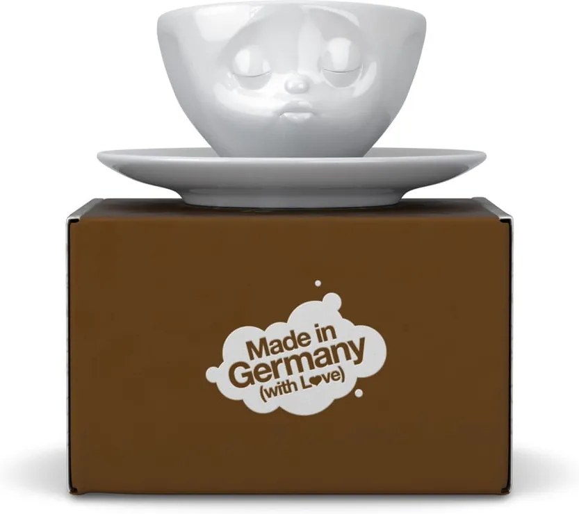 Ceașcă din porțelan pentru cafea 58products Kiss, 200 ml, alb