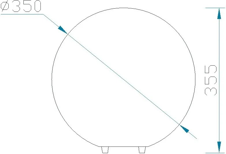 Lampa decorativa de exterior diametru 35cm AVORIAZ IP65