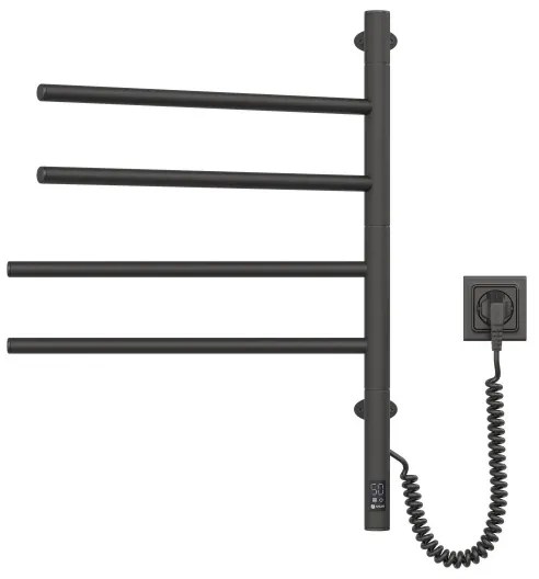 Uscător electric rotativ pentru prosoape ARABESQUE 150W/230V 64,6cm IP44 negru