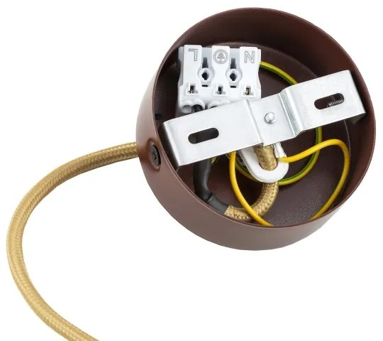 Lustră pe cablu Argon 8452 ALMIROS 1xE14/7W/230V d. 12 cm maro/auriu