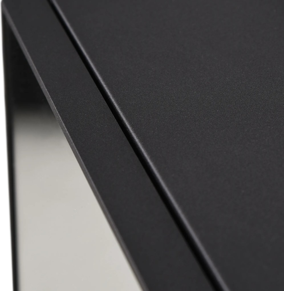 kleankin Dulap cu oglindă, 3 rafturi, balamale moi, carcasă din oțel, negru, 40 x 15 x 60 cm | Aosom Romania