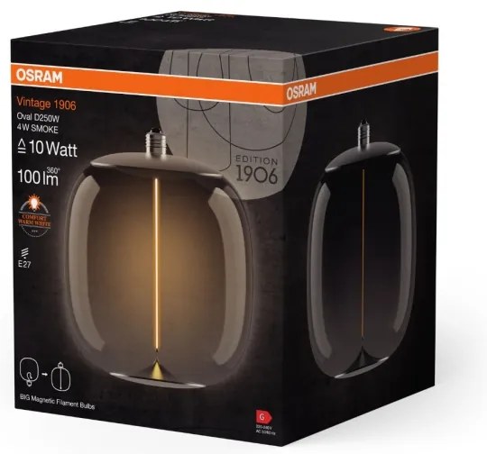 Bec LED Osram VINTAGE FILAMENT E27/4W/230V 2700K fumuriu