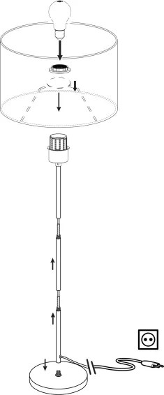 Lampadar Eglo 95173 MASERLO 1xE27/60W/230V