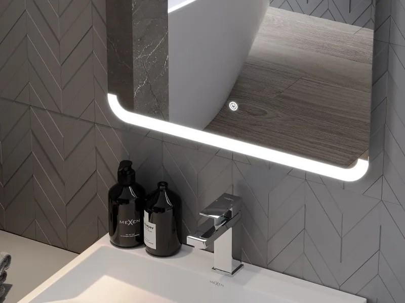 Mexen Nida oglindă de baie iluminată 120 x 80 cm, LED 6000K, anti-aburire - 9806-120-080-611-00