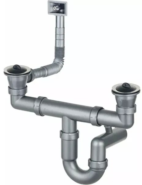 Sifon chiuveta Deante pentru 2 cuve inox