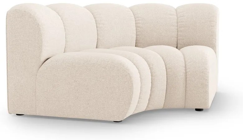 Modul pentru canapea modulară crem cu tapițerie din chenille (cu colț variabil) Lupine – Micadoni