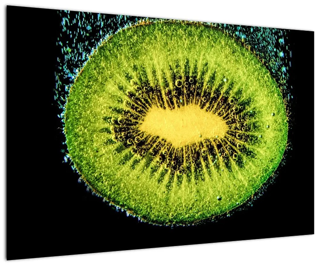 Tablou - detailu cu kiwi în apă (90x60 cm)