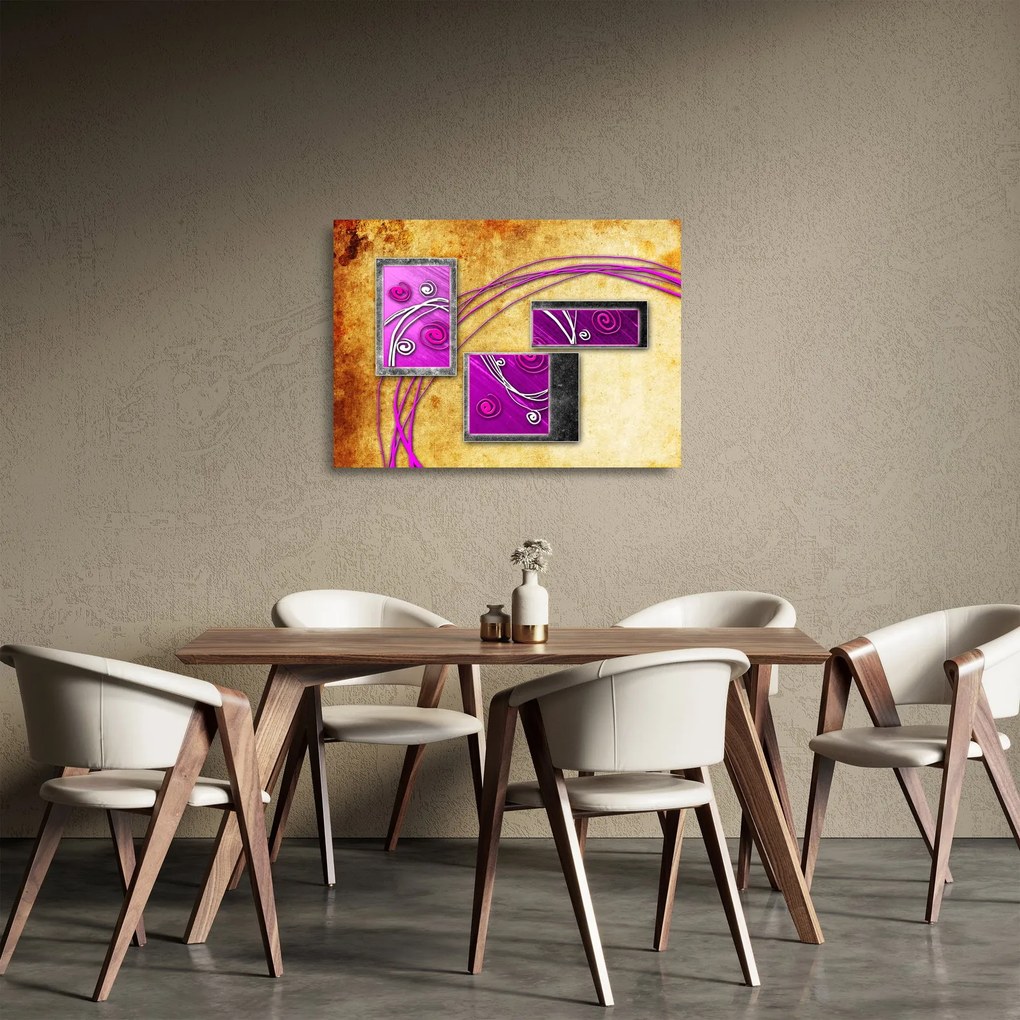 Tablou pe sticlă abstracție (70x50 cm)