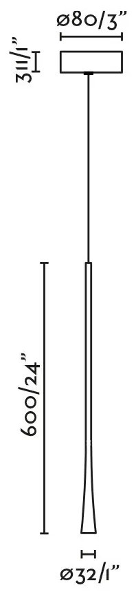 Pendul LED stil minimalist DIANA 60 negru