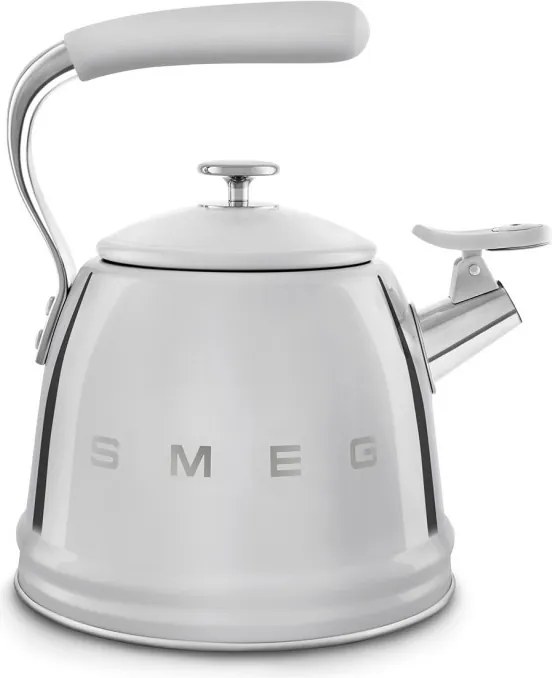 Ceainic cu fluier Smeg WKF01SS, 2,3 l, Inducție, Maner rece, Otel, Argintiu