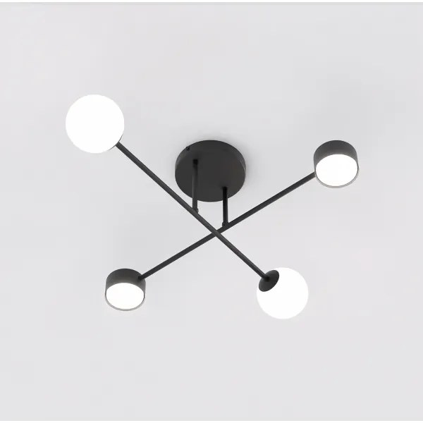 Lustră aplicată HOLON, 2xG9/8W/230V + 2xGX53/12W, neagră