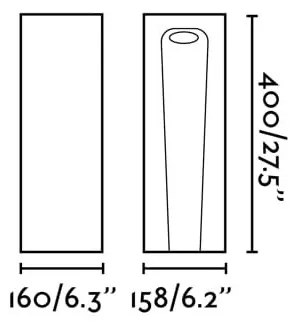Stalp LED iluminat exterior IP55 GROT 3000K H-40cm gri