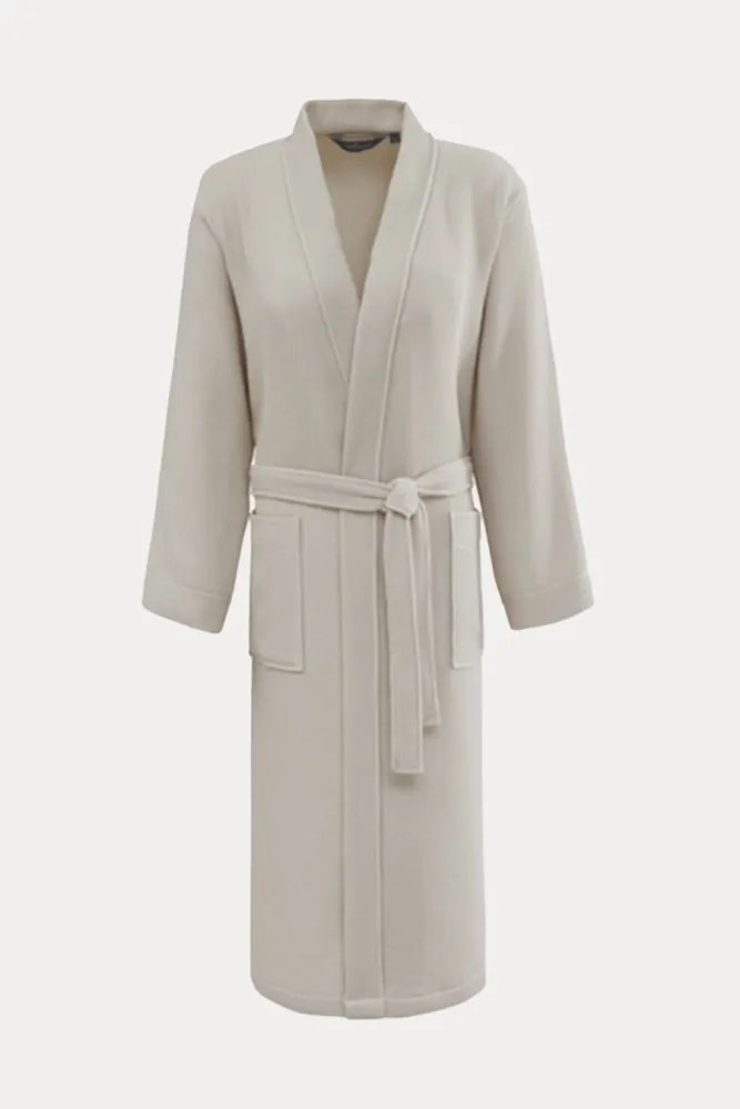 Halat de casă gofrat unisex PIQUE M Alb / White