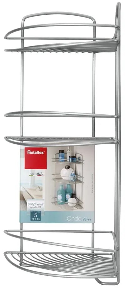 Etajeră de colț cu 3 rafturi Metaltex