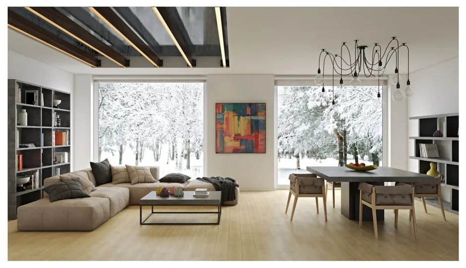 Masuță de cafea cu aspect de beton TemaHome Petra Low