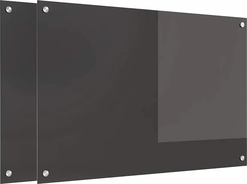vidaXL Panou de bucătărie 2 pcs Gri închis 90 x 60 cm