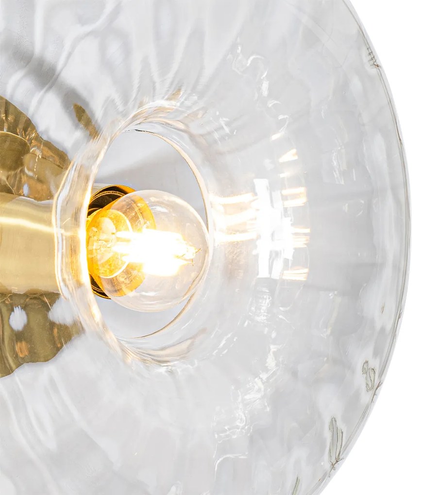 Lampa de perete inteligentă aurie cu sticlă, inclusiv WiFi P45 - Ayesha