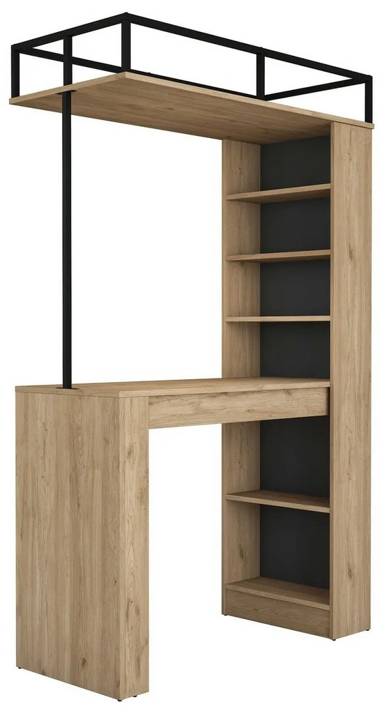 Masă de bar Jana Walnut and Black