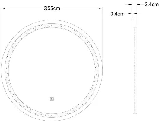 Oglindă LED dimabilă cu funcție de retroiluminare Globo 84033 RIVAS LED/10W/230V 4000K d. 55 cm