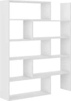 Biblioteca 75-125x138 cm, Kardal, ADRK Furniture (Culoare: Alb / Alb)