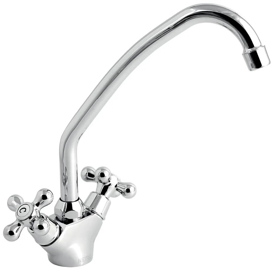 Baterie pentru chiuvetă Novaservis TITANIA RETRO, crom lucios