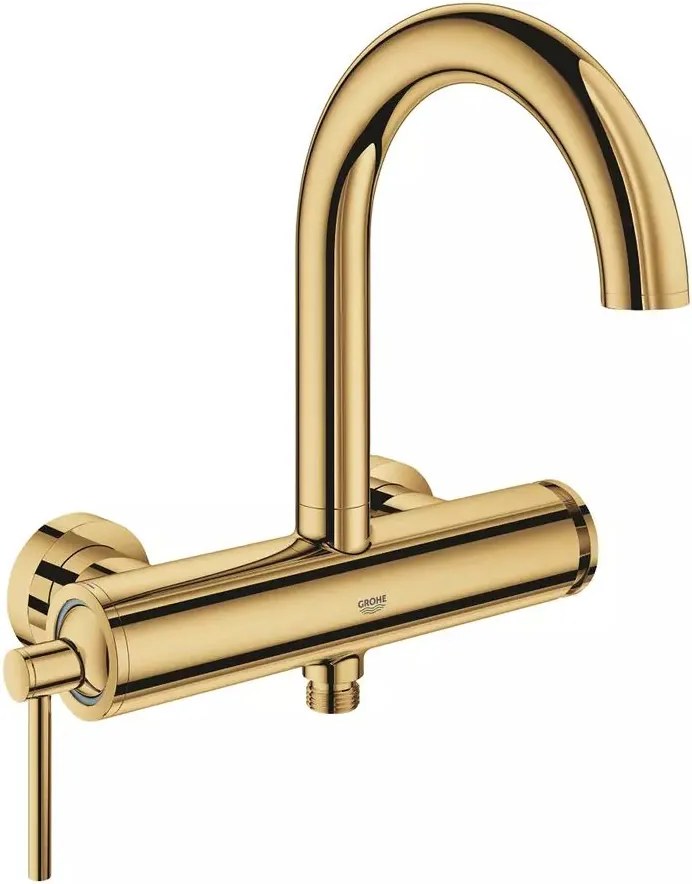 Baterie cada - dus Grohe Atrio monocomanda auriu lucios Cool Sunrise