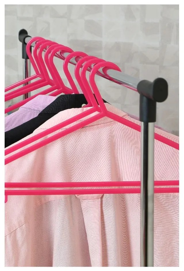 Suport pentru haine argintiu telescopic/cu roți din metal – Premier Housewares