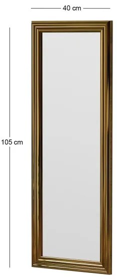 Oglindă de perete SMOOTH 105x40 cm maro