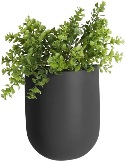 Ghiveci suspendat din ceramică PT LIVING Oval, negru mat