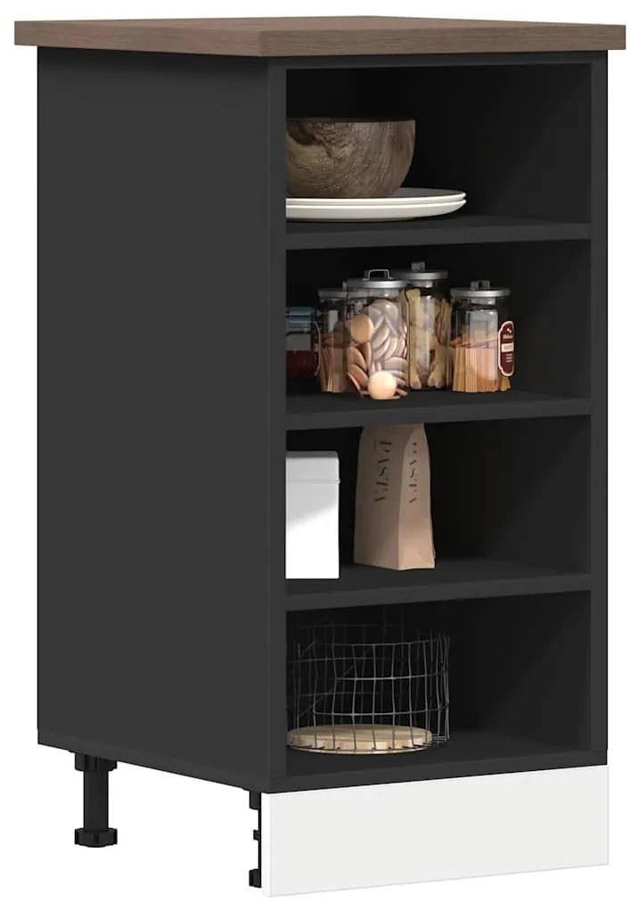 vidaXL Dulap inferior &quot;Riga&quot;, negru, 40x44,5x81,5 cm, PAL