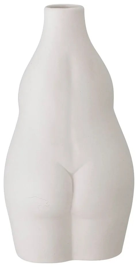 Vază din gresie Bloomingville Elora, înălțime 18 cm, alb