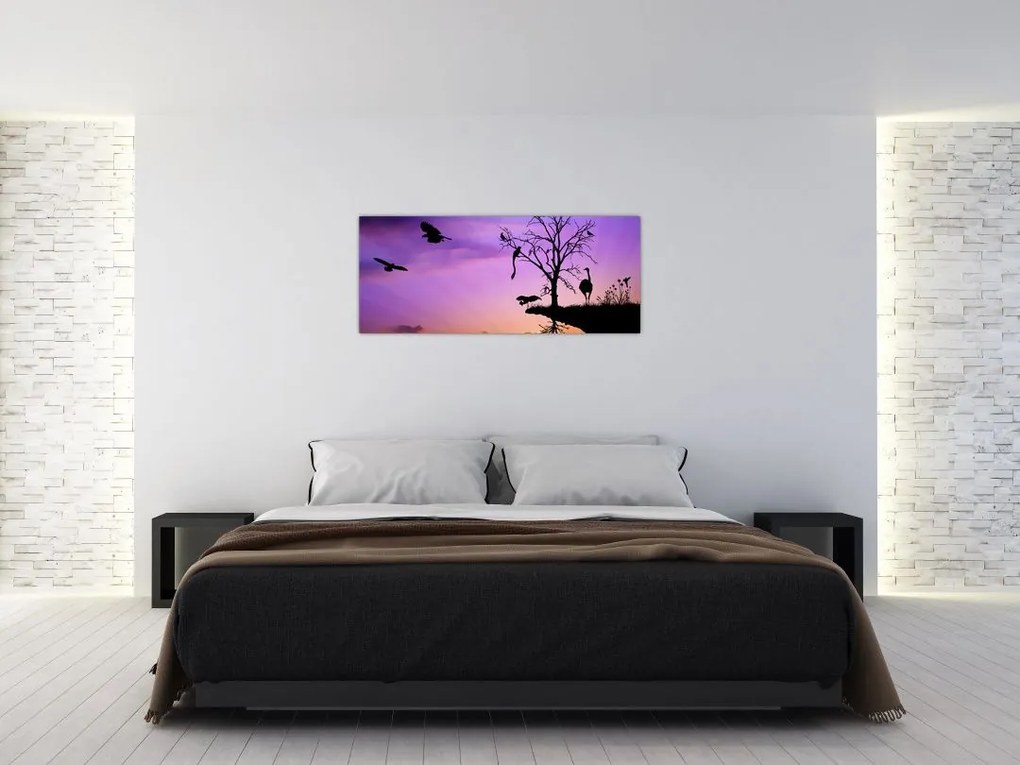 Tablou - Siluetele animalelor (120x50 cm)