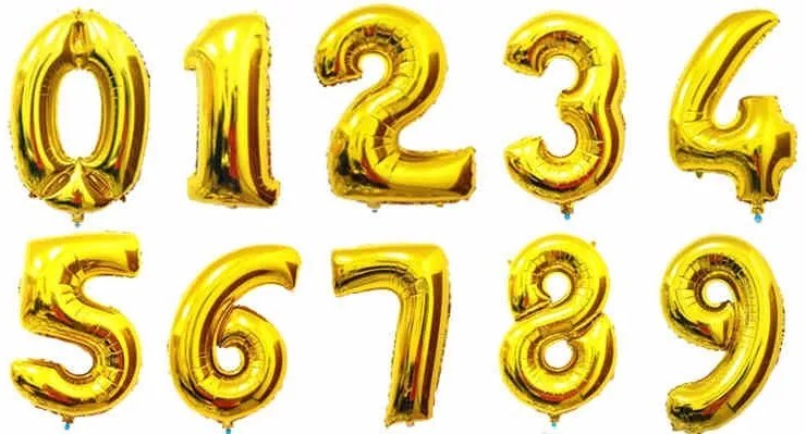 Balon de aur - numărul "0" 76cm