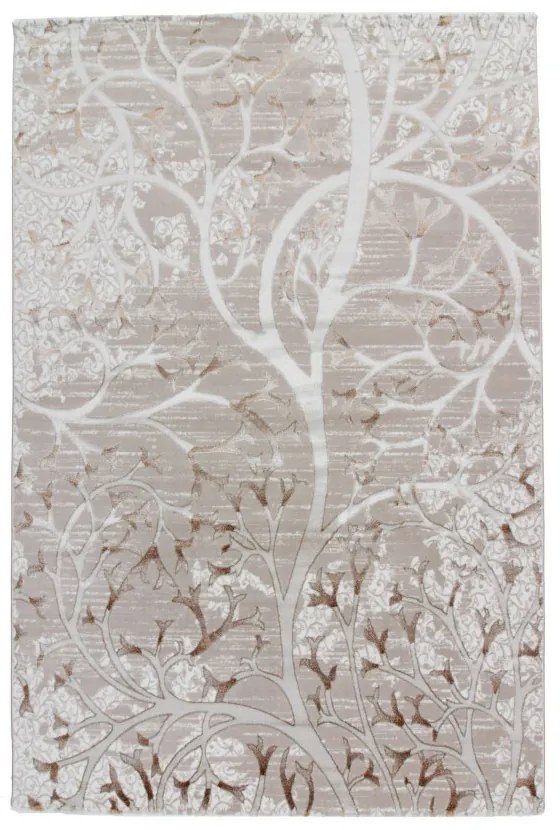 Covor modern bej maro MERO 200x300 covor pentru living sau dormitor