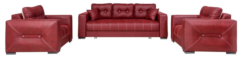 Set Canapea extensibila cu 2 fotolii Leonard 240 x 100 x 80 cm Set Leonard - M28