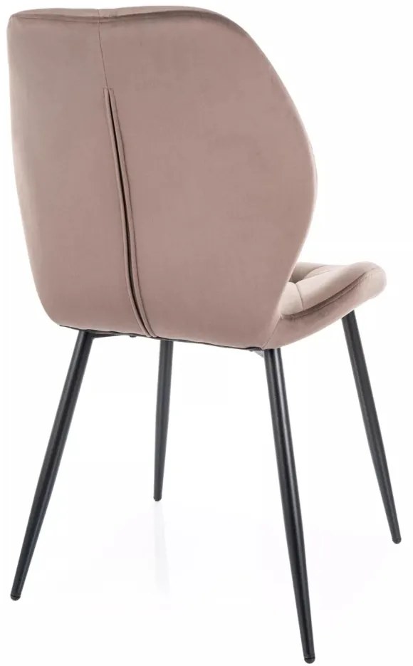 Scaun Rick velvet cappuccino/negru Blu38
