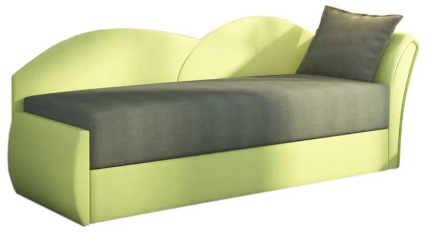 Supermobel Canapea extensibilă AGATA, 200x80x75, închis verde + deschis verde, dreapta
