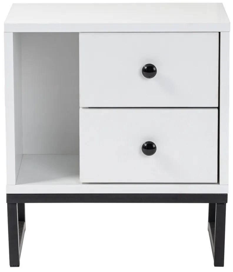 Măsuță de noptieră Glimmer White