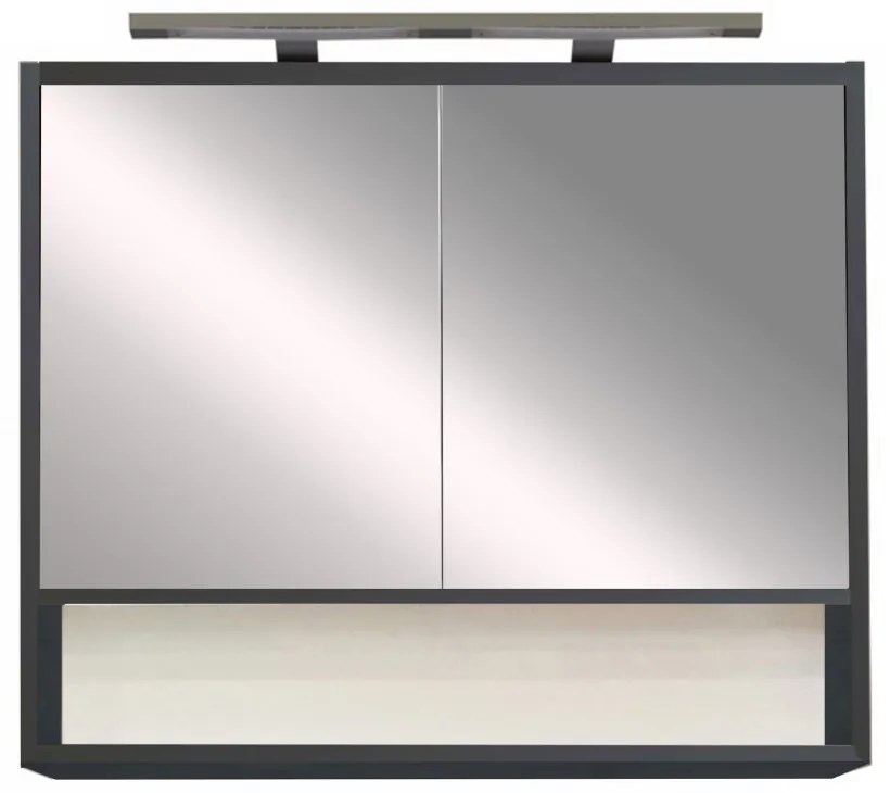 Dulap cu oglindă de perete Luna 80, antracit