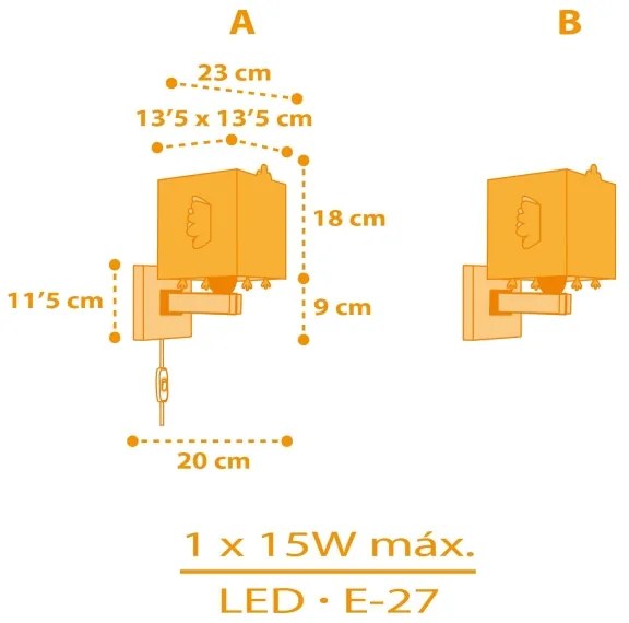 Aplică pentru copii LITTLE CHICKEN 1xE27/15W/230V Dalber 64649