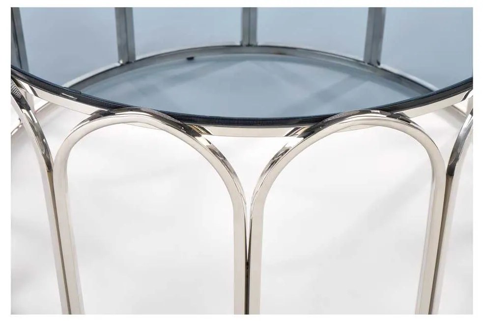 Măsuță de cafea Dawson, transparent / argint