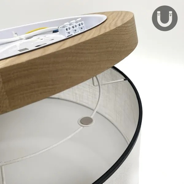 Plafonieră Brilagi BELLADONNA 2xE27/15W/230V d. 40 cm alb/stejar