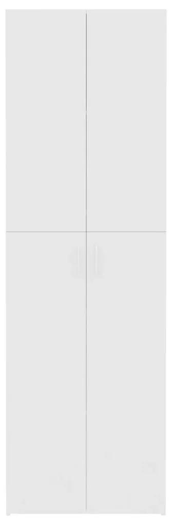 Dulap de birou, alb, 60x32x190 cm, PAL Alb