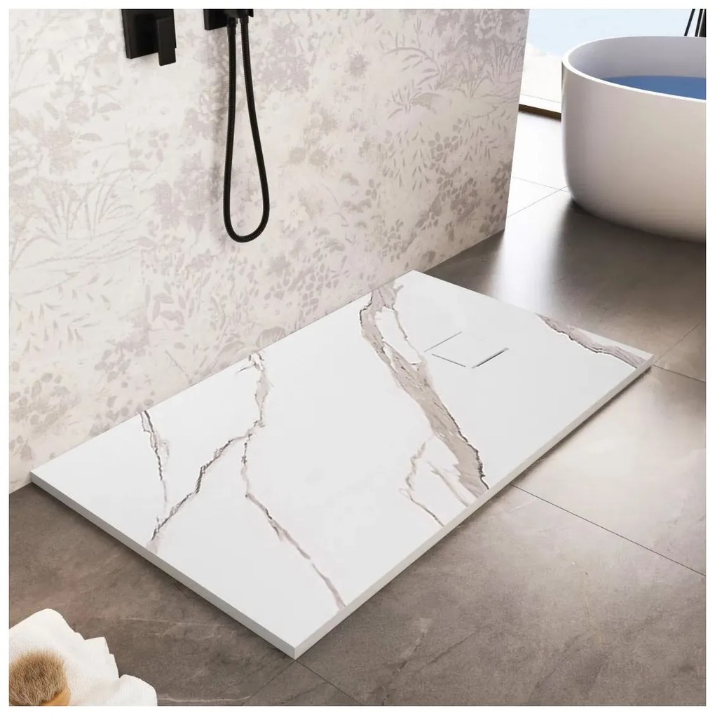Rea Magnum cadita de dus dreptunghiulara x90 cm alb REA-K7006