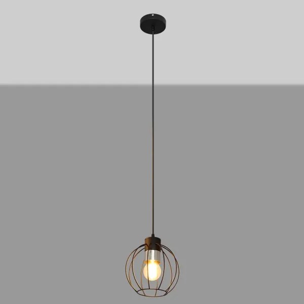 Lustră pe cablu STARLIGHT 1xE27/15W/230V neagră/argintie