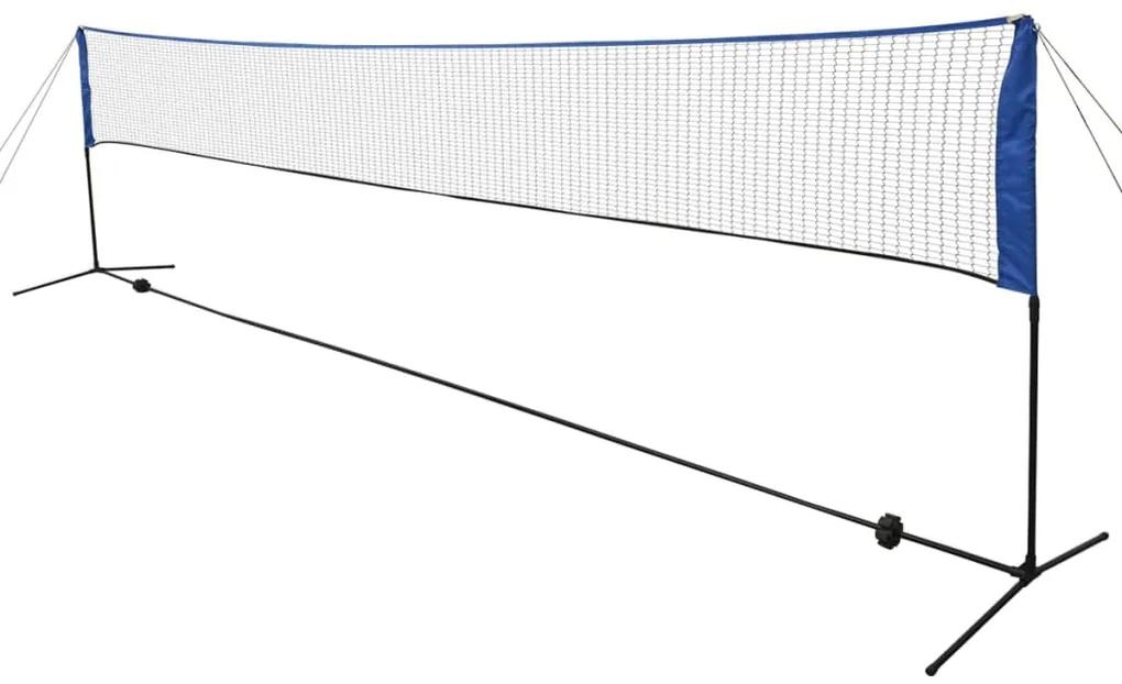 91182 vidaXL Fileu de badminton cu fluturași, 600 x 155 cm