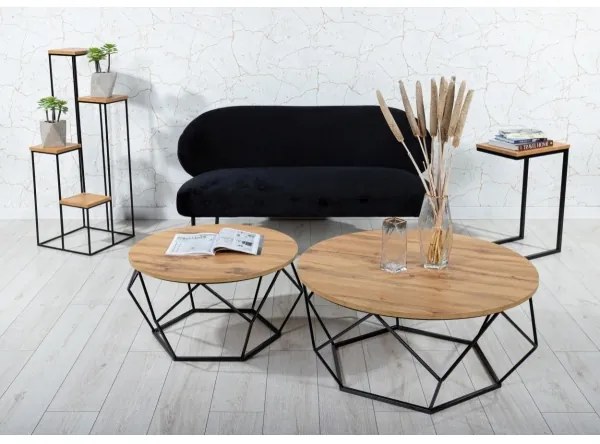 Suport flori 110x40 cm negru/maro