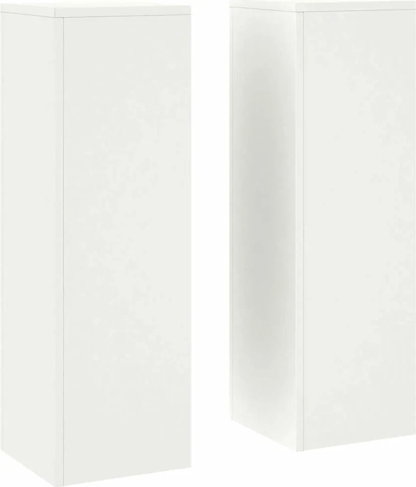 vidaXL Suport pentru plante 2 pcs Alb 24 x 24 x 75 cm Oțel